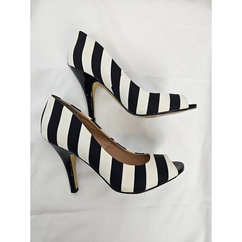 Striped High Heels Cruella Beetlejuice Halloween 8.5 US 40.5 EU